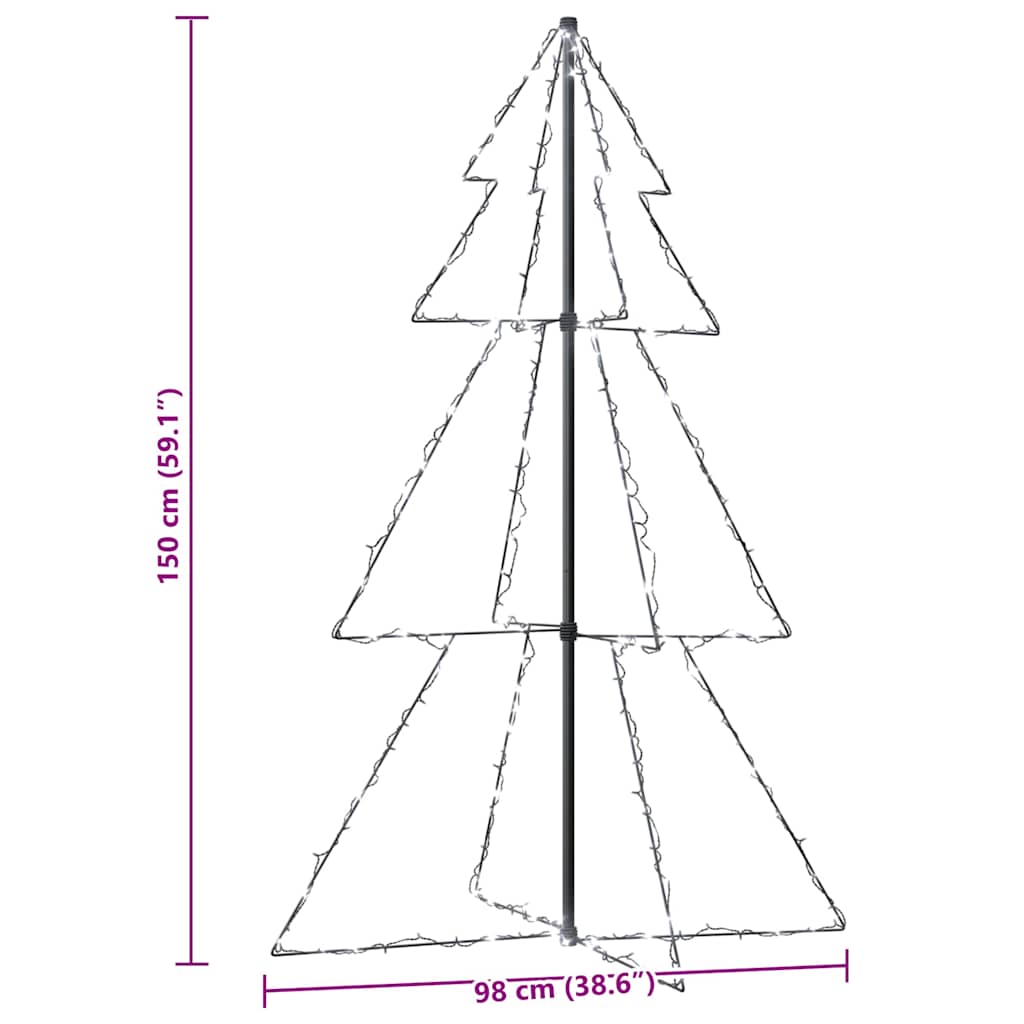 Weihnachtsbaum in Kegelform 200 LEDs Indoor Outdoor 98x150 cm
