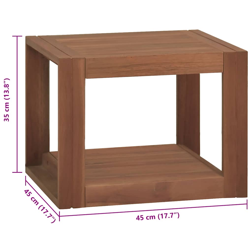Wand-Badregal 45x45x35 cm Massivholz Teak