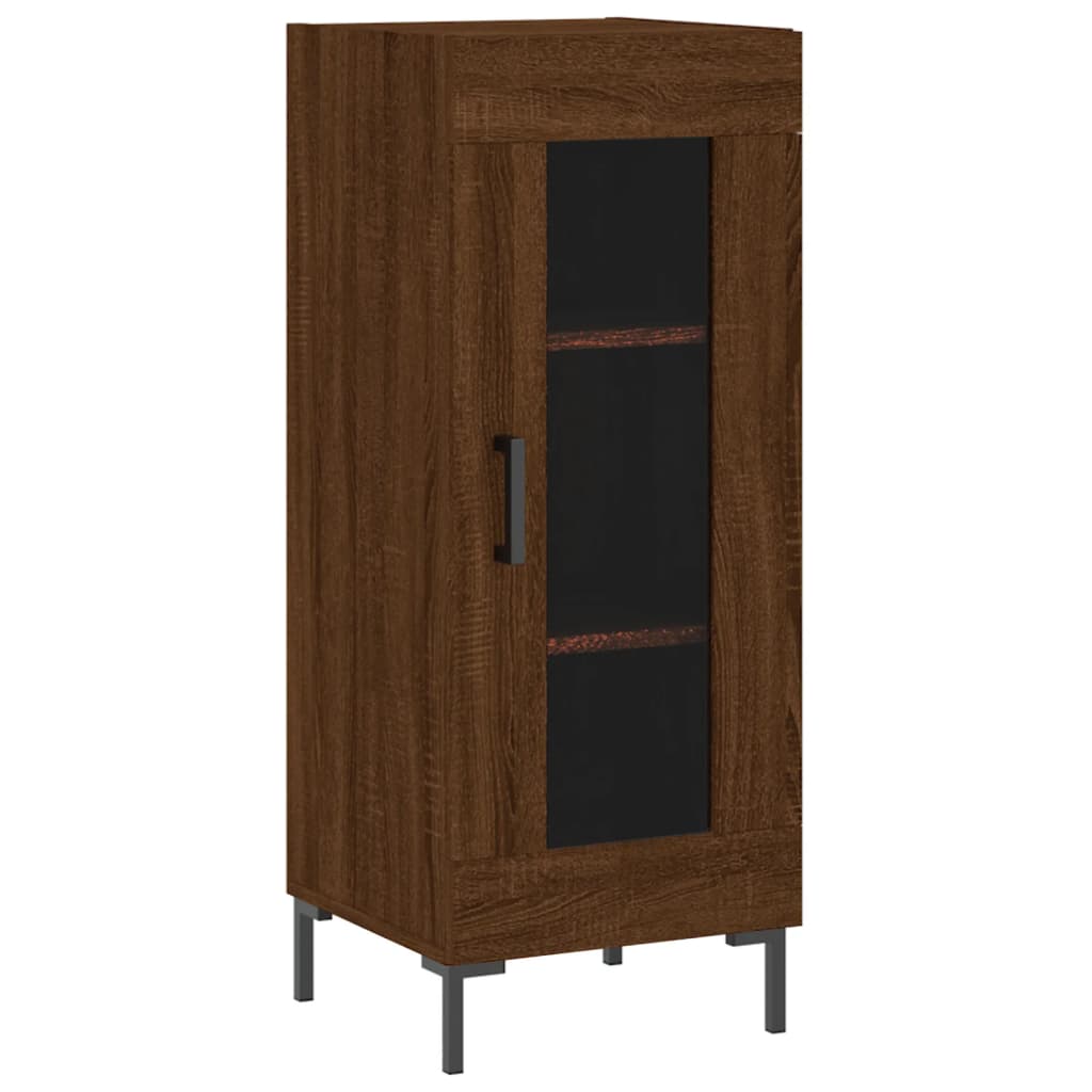 Sideboard Braun Eichen-Optik 34,5x34x90 cm Holzwerkstoff