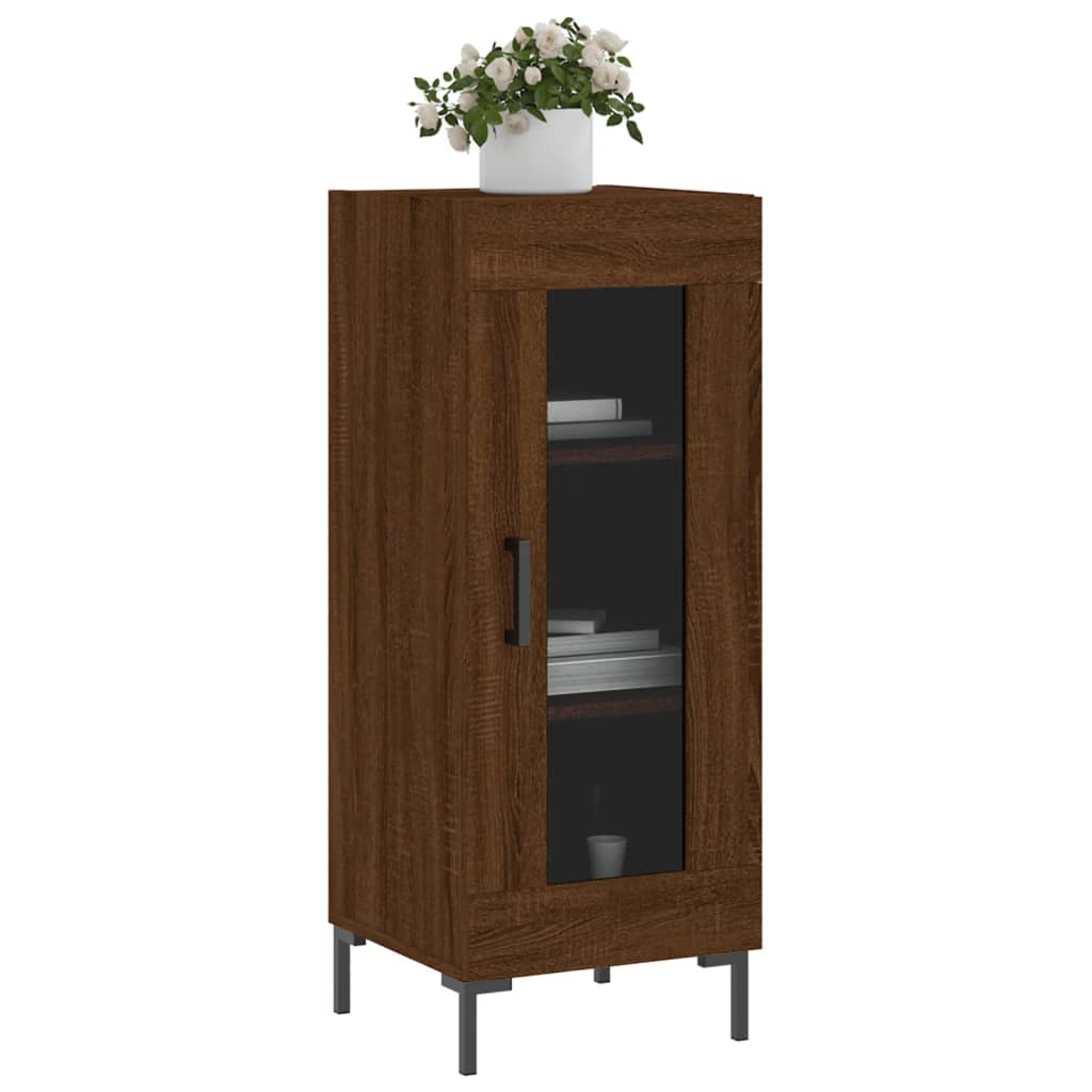 Sideboard Braun Eichen-Optik 34,5x34x90 cm Holzwerkstoff