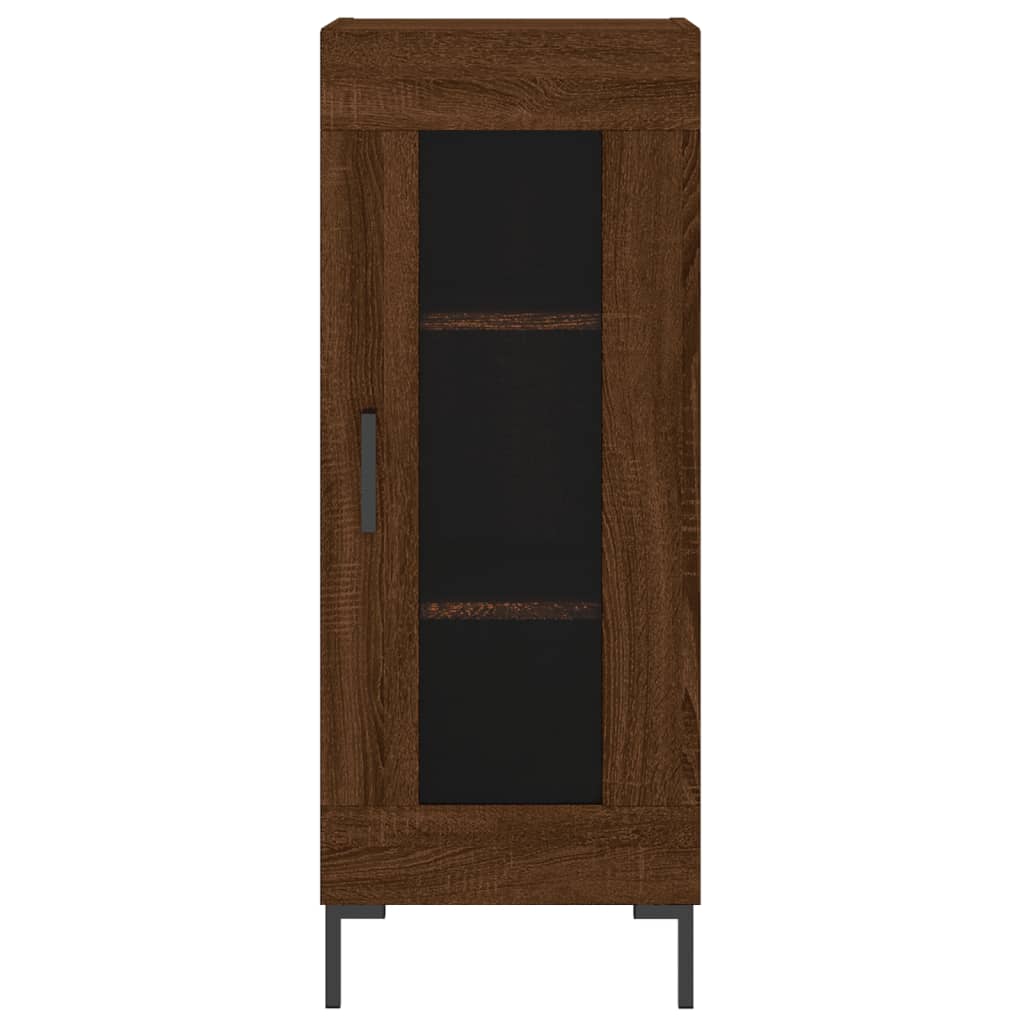 Sideboard Braun Eichen-Optik 34,5x34x90 cm Holzwerkstoff