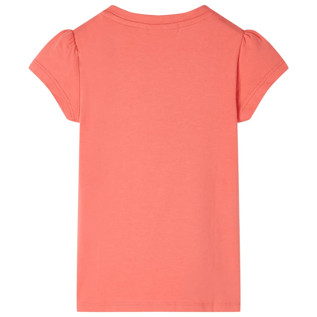 Kinder-T-Shirt mit Flügelärmeln Korallenrosa 92