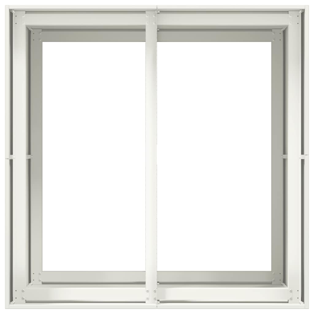 Pflanzgefäß Weiß 80x80x80 cm Stahl