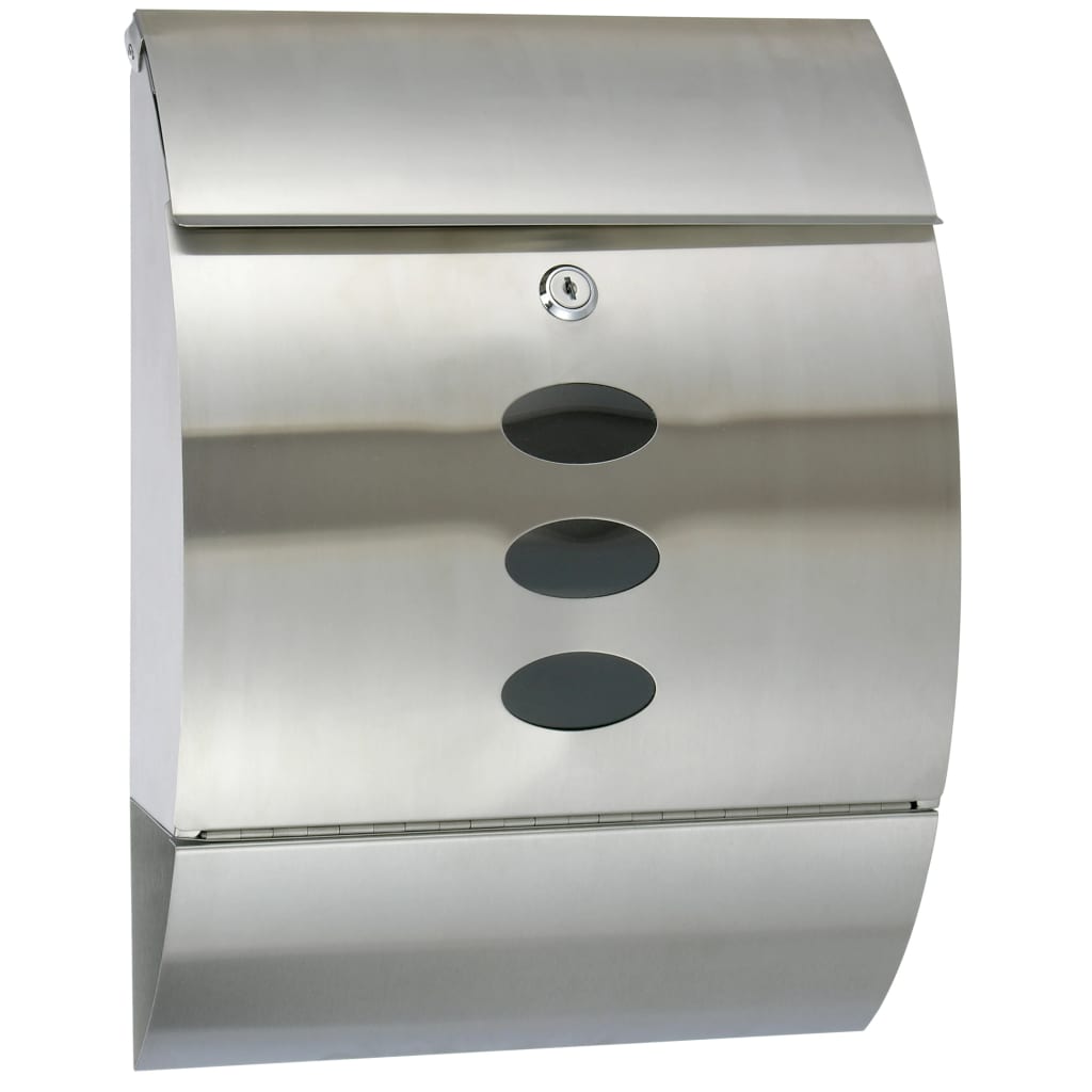 Briefkasten Edelstahl 30 x 12 x 40 cm
