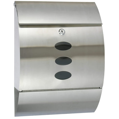 Briefkasten Edelstahl 30 x 12 x 40 cm