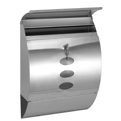 Briefkasten Edelstahl 30 x 12 x 40 cm