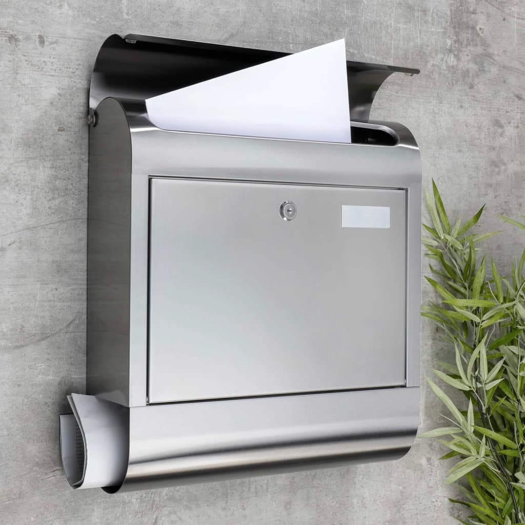 Briefkasten Edelstahl 38 x 12 x 42,5 cm