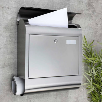Briefkasten Edelstahl 38 x 12 x 42,5 cm