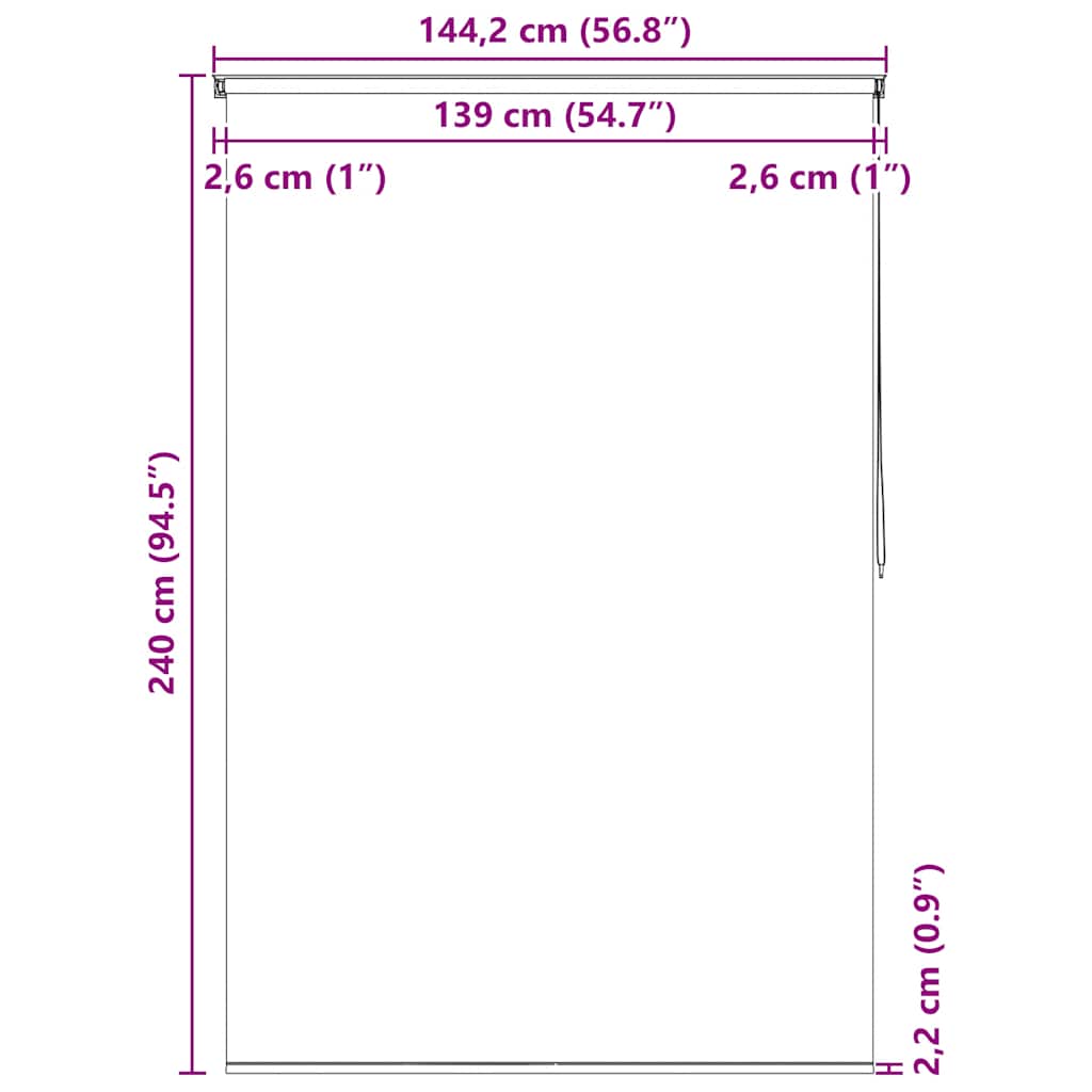 Duschrollo 140x240 cm Kreismuster