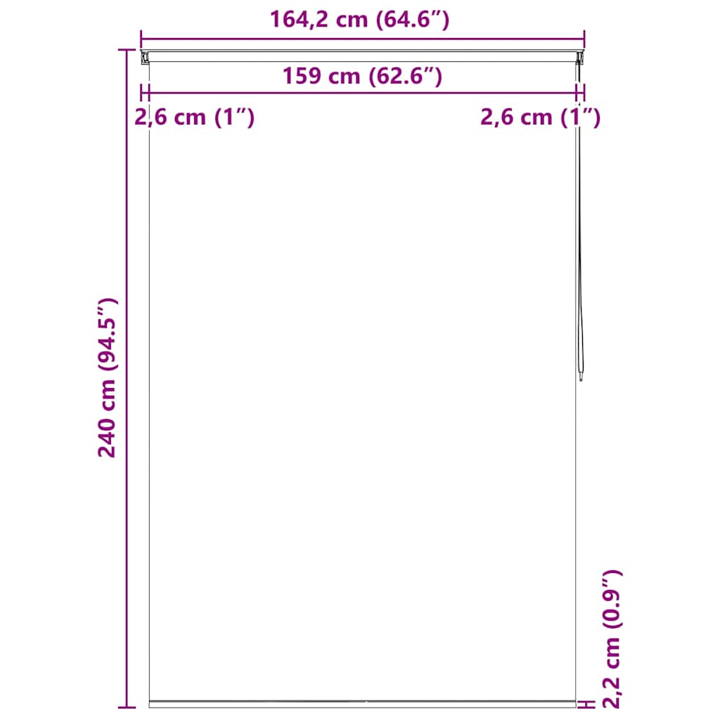 Duschrollo 160x240 cm Seesternmuster