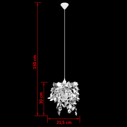 Blätter Pailletten Anhänger Kronlampe Silbern