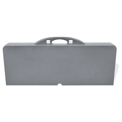 Campingtisch mit 4 Hockern Klappbar Aluminium Extra Leicht Grau