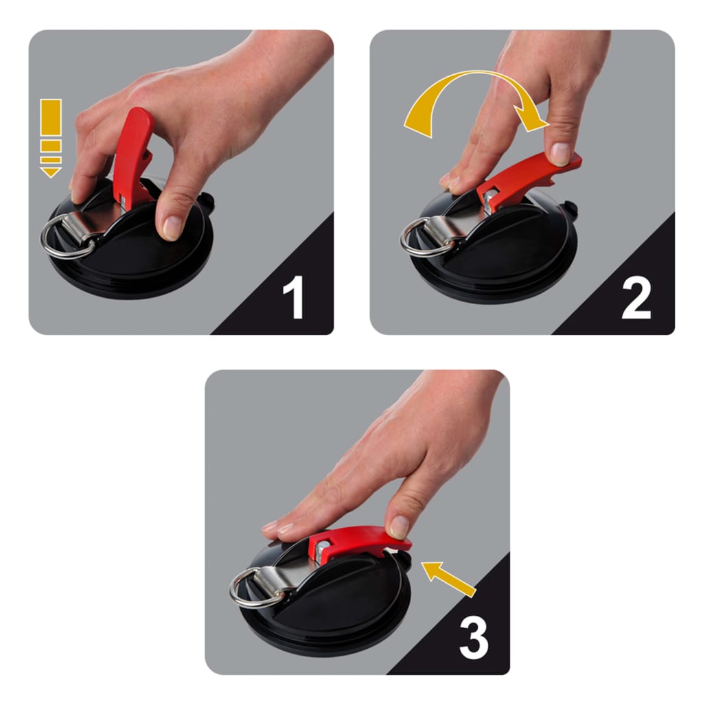 Saugnäpfe mit Ringen und 4 S-Haken