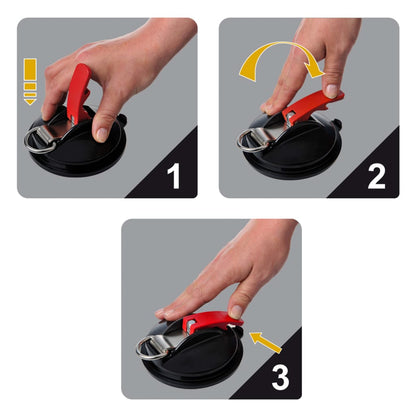Saugnäpfe mit Ringen und 4 S-Haken