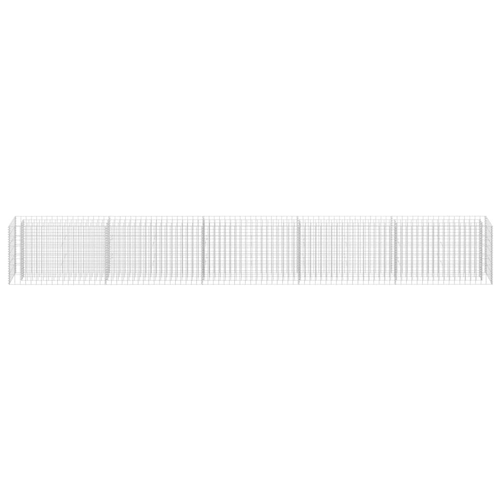 Gabionen-Hochbeet Verzinkter Stahl 450×30×60 cm