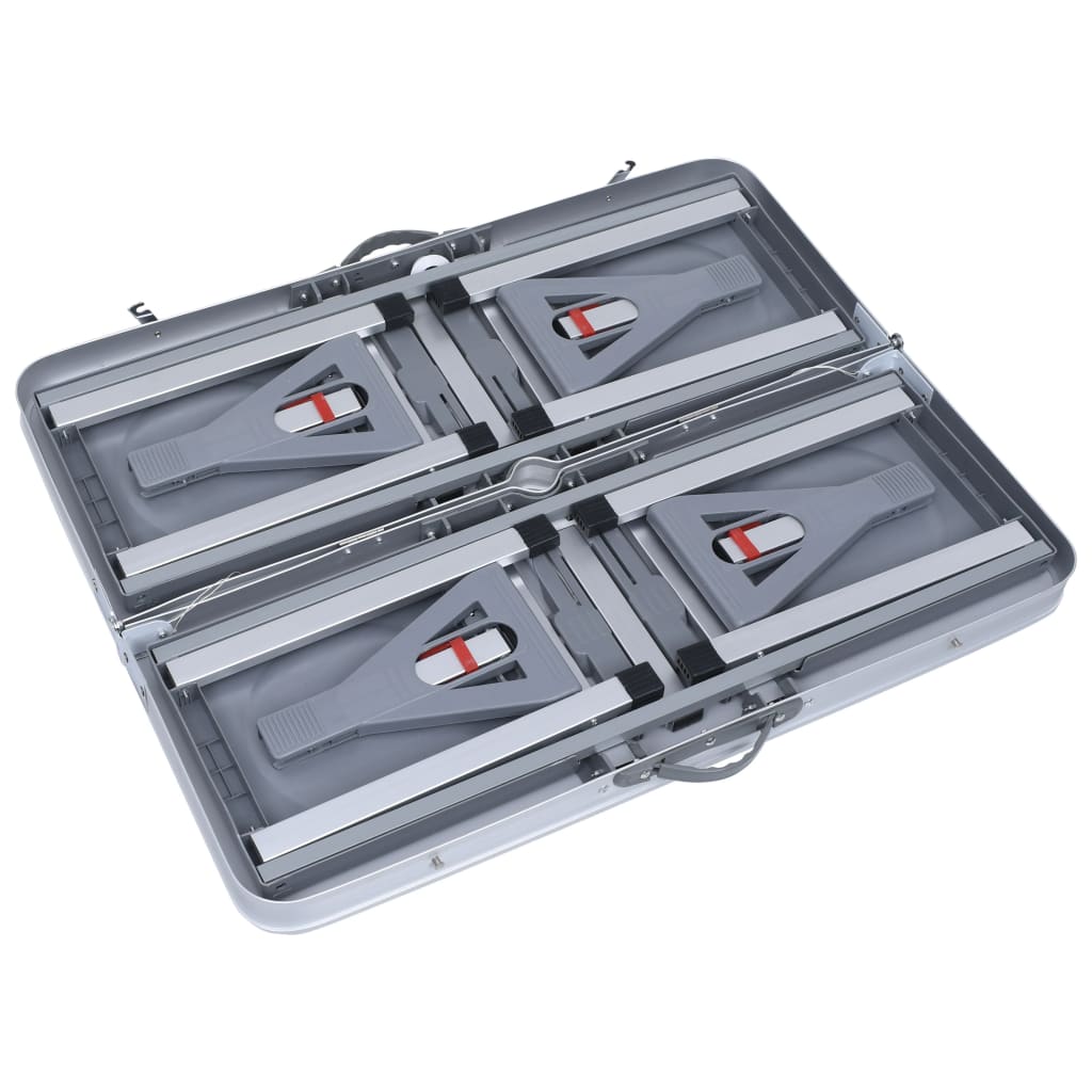 Klappbarer Campingtisch mit 4 Sitzen Stahl Aluminium