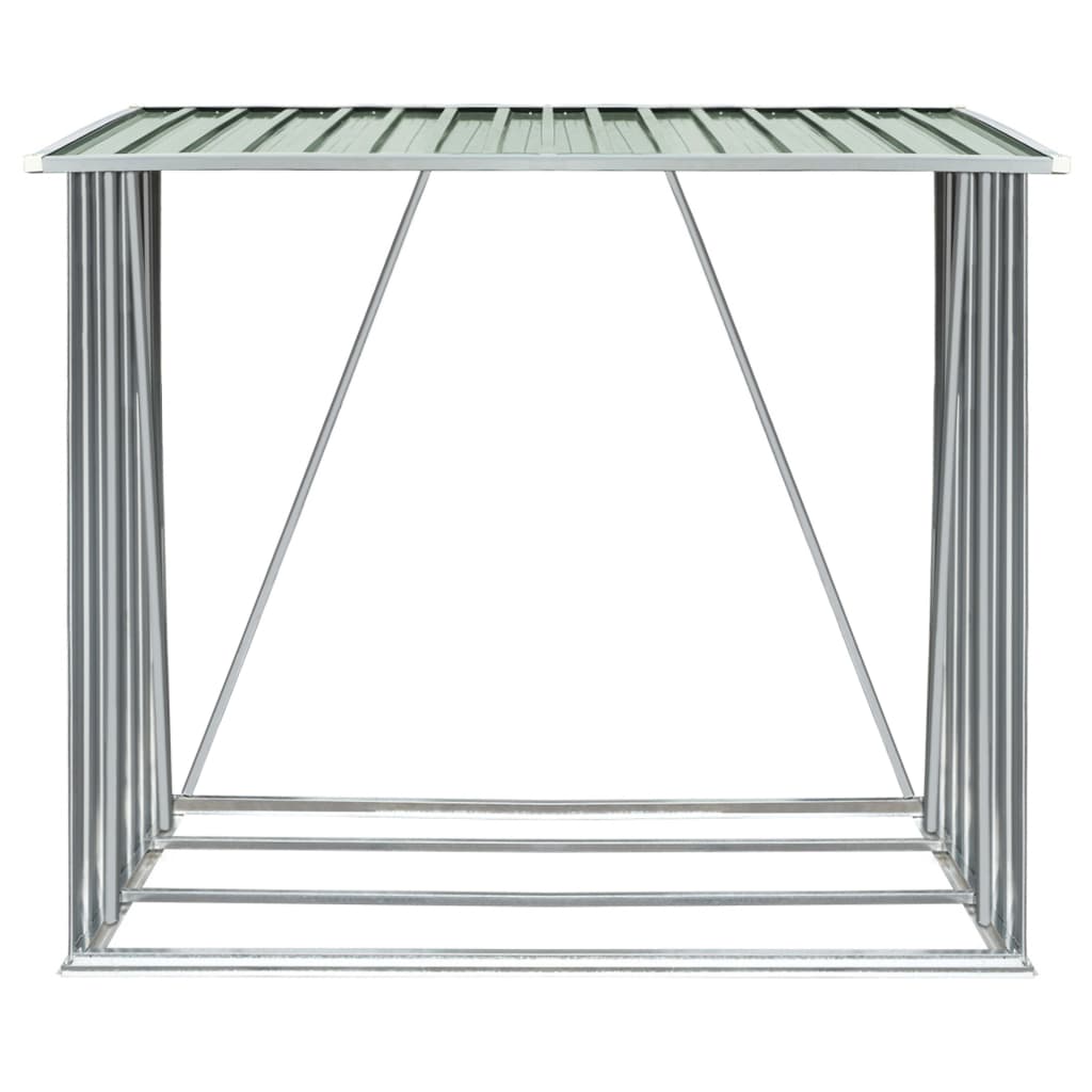 Brennholzlager Verzinkter Stahl 163 x 83 x 154 cm Grün