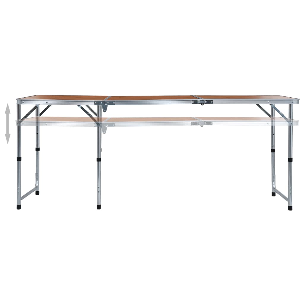 Klappbarer Campingtisch Aluminium 180 x 60 cm