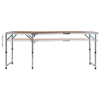 Klappbarer Campingtisch Aluminium 180 x 60 cm