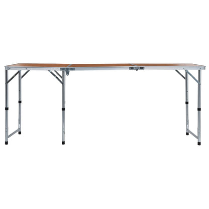 Klappbarer Campingtisch Aluminium 180 x 60 cm