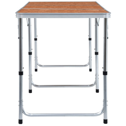 Klappbarer Campingtisch Aluminium 180 x 60 cm