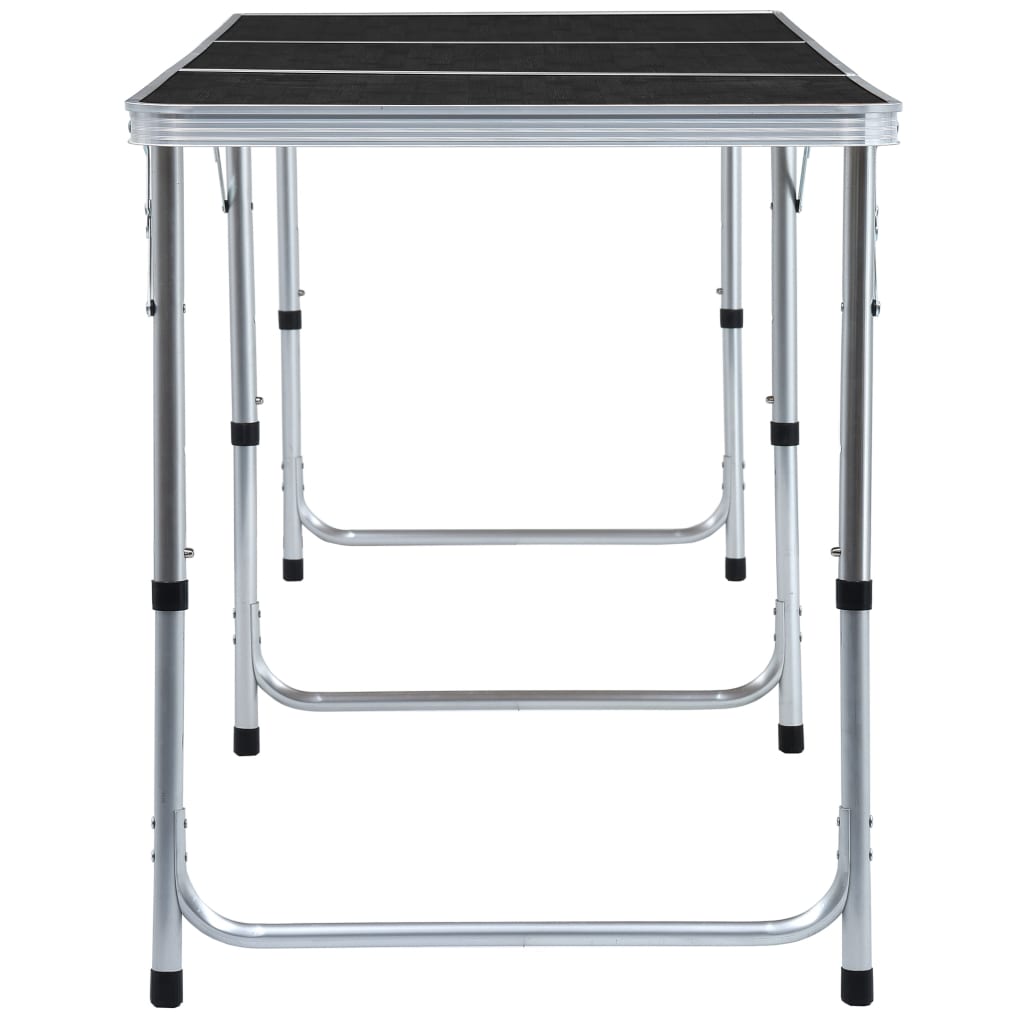 Klappbarer Campingtisch Grau Aluminium 180 x 60 cm