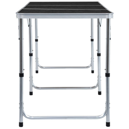 Klappbarer Campingtisch Grau Aluminium 180 x 60 cm