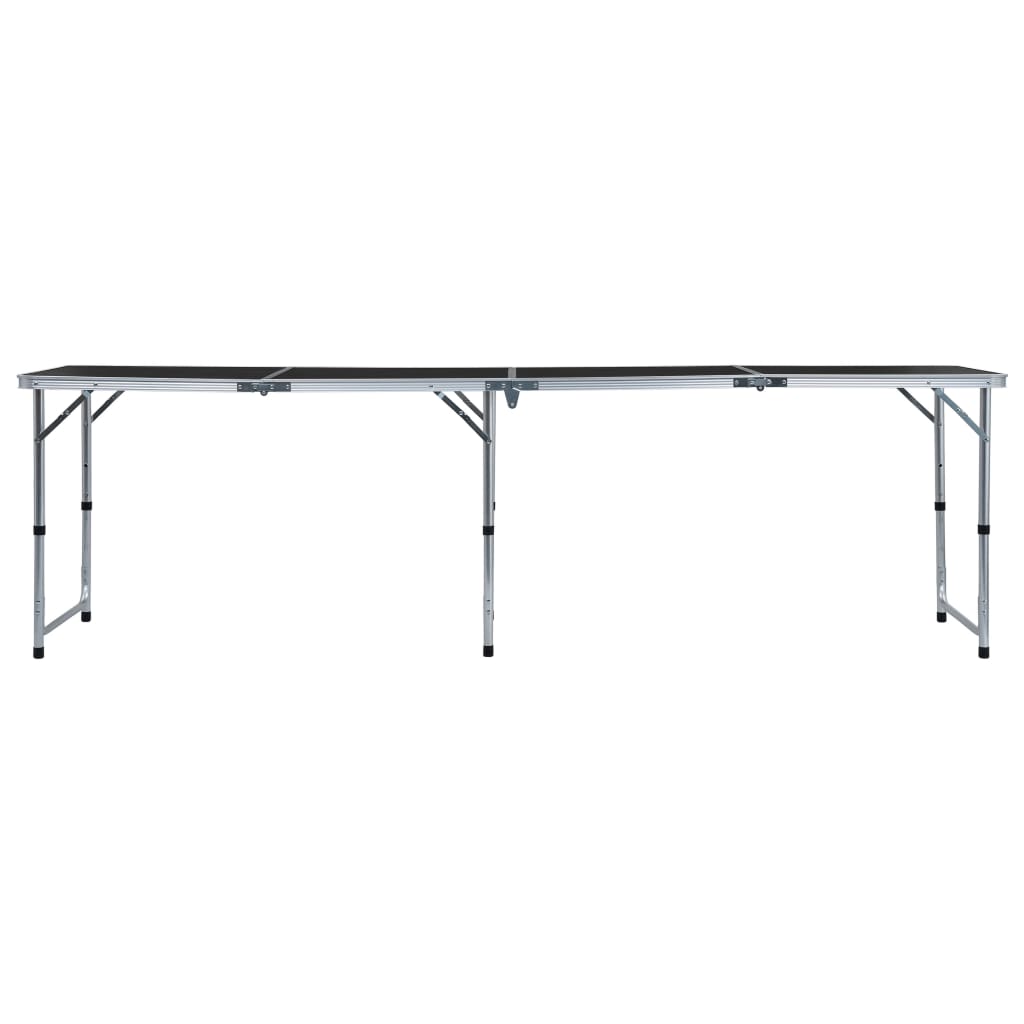Klappbarer Campingtisch Grau Aluminium 240 x 60 cm
