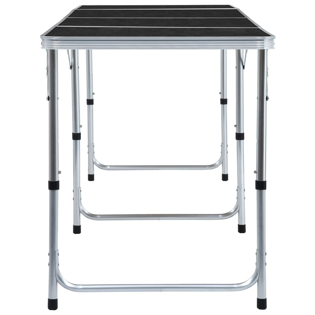Klappbarer Campingtisch Grau Aluminium 240 x 60 cm