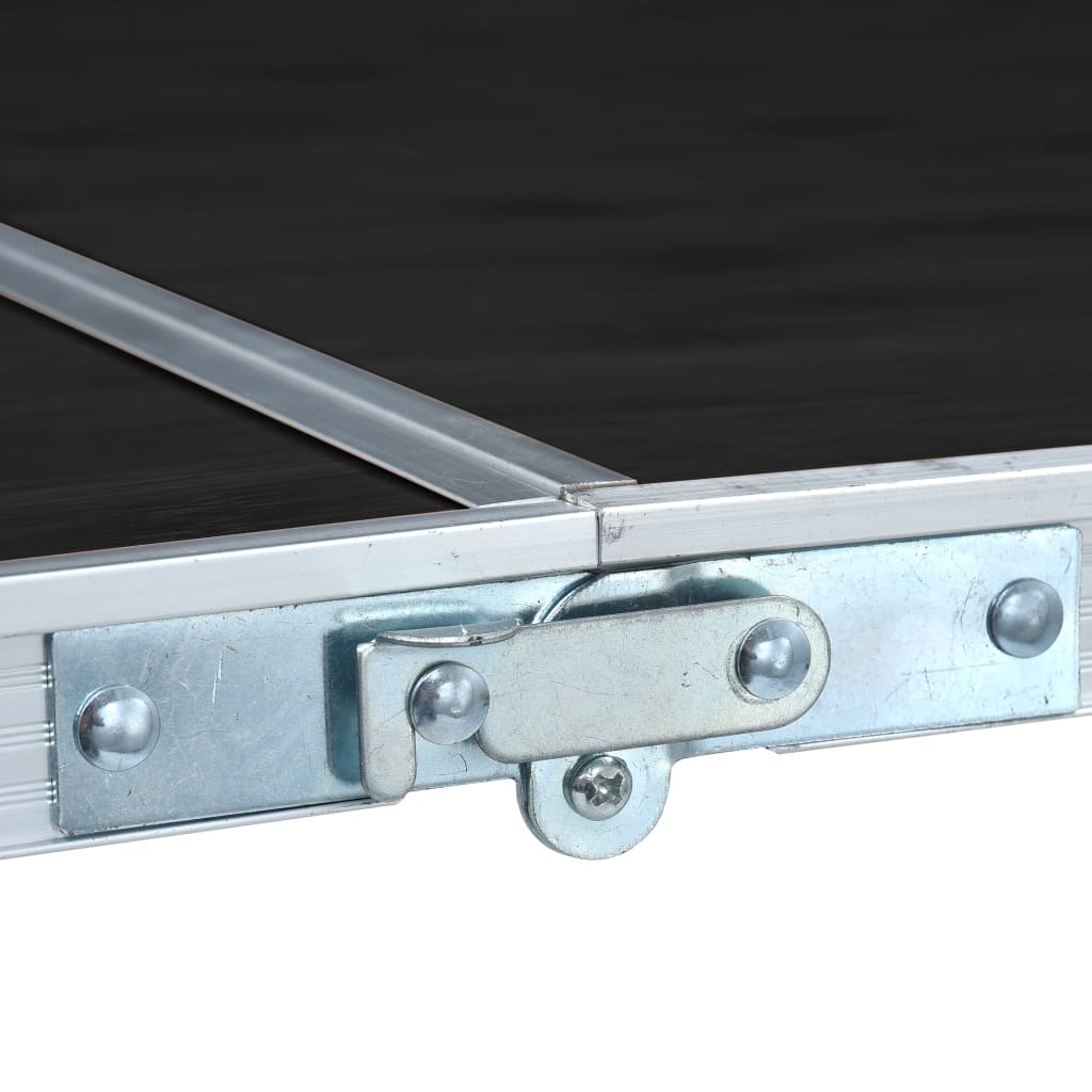 Klappbarer Campingtisch Grau Aluminium 240 x 60 cm