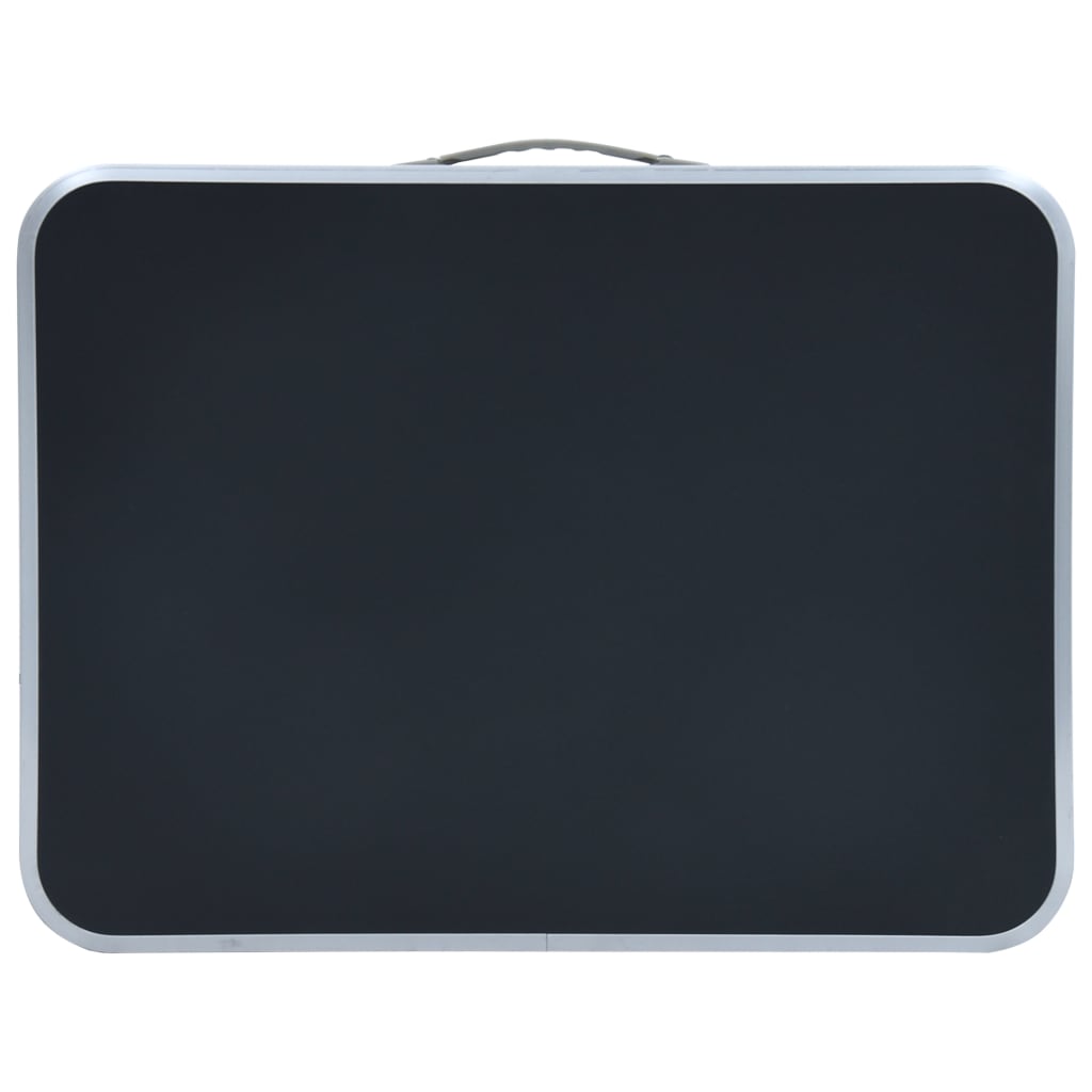 Klappbarer Campingtisch Grau Aluminium 60x45 cm