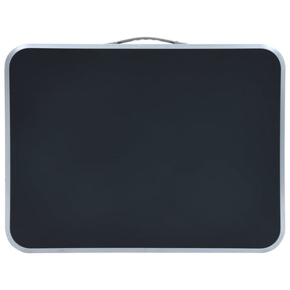 Klappbarer Campingtisch Grau Aluminium 60x45 cm