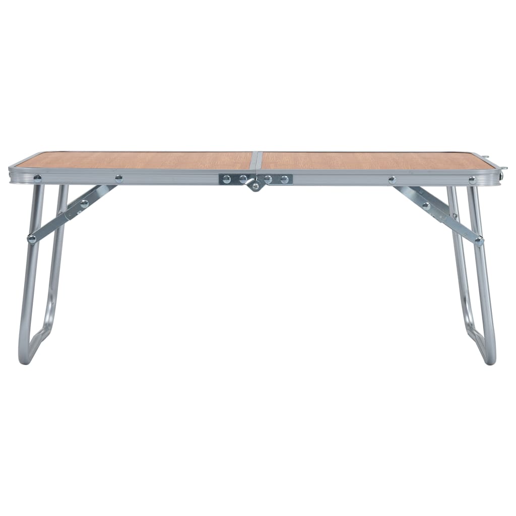 Klappbarer Campingtisch Braun Aluminium 60 x 40 cm