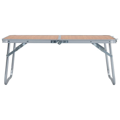 Klappbarer Campingtisch Braun Aluminium 60 x 40 cm