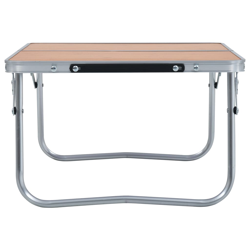 Klappbarer Campingtisch Braun Aluminium 60 x 40 cm