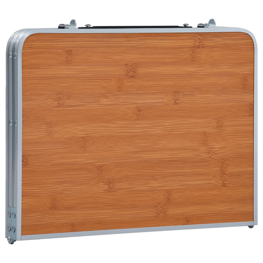 Klappbarer Campingtisch Braun Aluminium 60 x 40 cm