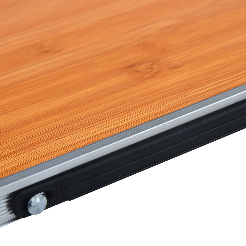 Klappbarer Campingtisch Braun Aluminium 60 x 40 cm
