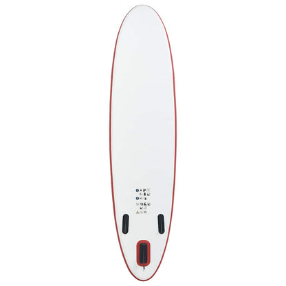 Stand Up Paddle Surfboard SUP Aufblasbar Rot und Weiß