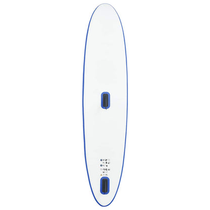 Aufblasbares SUP-Board mit Segel Set Blau und Weiß