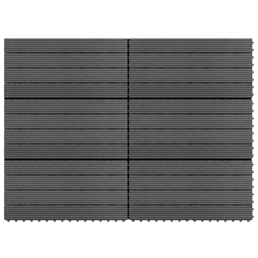 WPC-Fliesen 60×30 cm 6 Stk. 1m² Grau