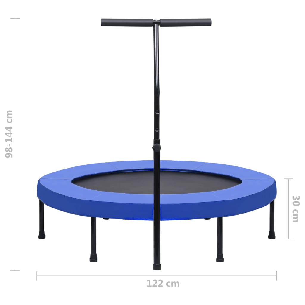 Fitness Trampolin mit Griff und Sicherheitspolster 122 cm