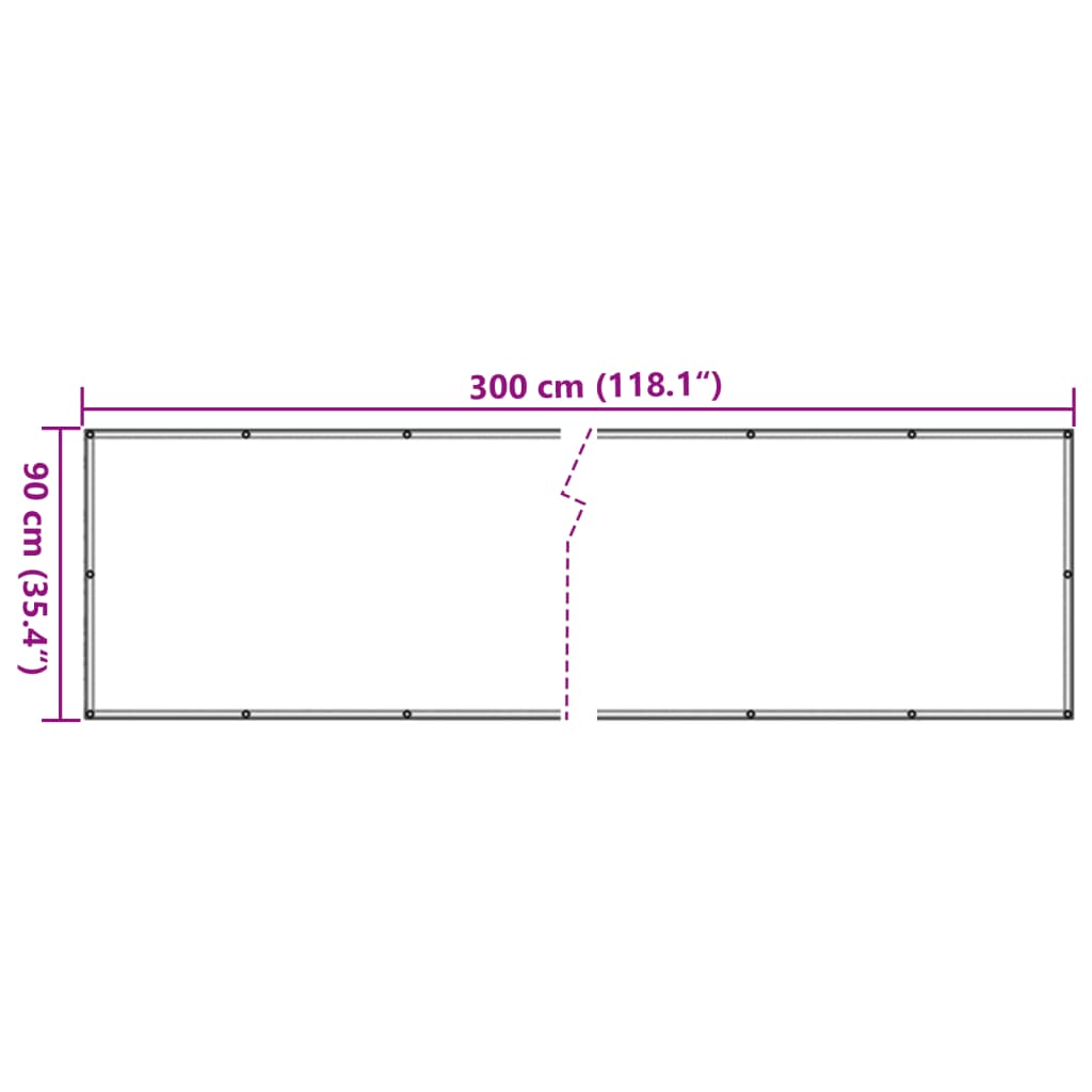 Balkon-Sichtschutz Anthrazit 90x300 cm Oxford-Gewebe