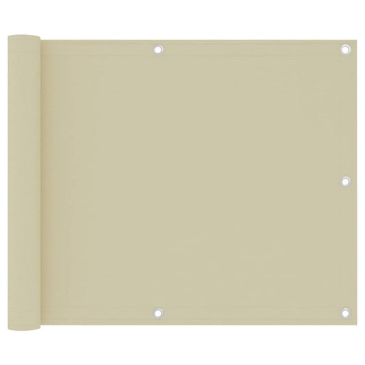 Balkon-Sichtschutz Creme 75x300 cm Oxford-Gewebe
