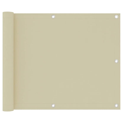 Balkon-Sichtschutz Creme 75x500 cm Oxford-Gewebe