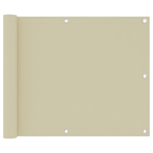 Balkon-Sichtschutz Creme 75x500 cm Oxford-Gewebe