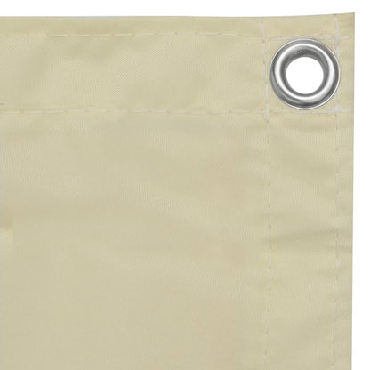 Balkon-Sichtschutz Creme 75x500 cm Oxford-Gewebe