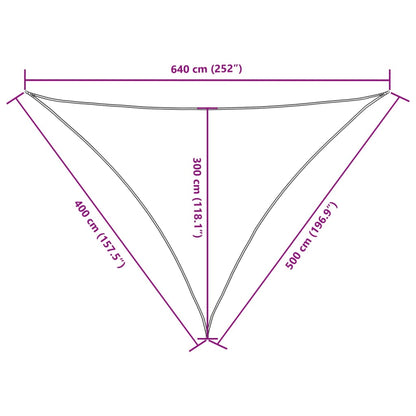 Sonnensegel Oxford-Gewebe Dreieckig 4x5x6,4 m Anthrazit