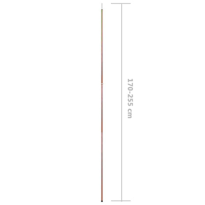 Teleskop-Zeltstangen 170-255 cm 2 Stk. Verzinkter Stahl