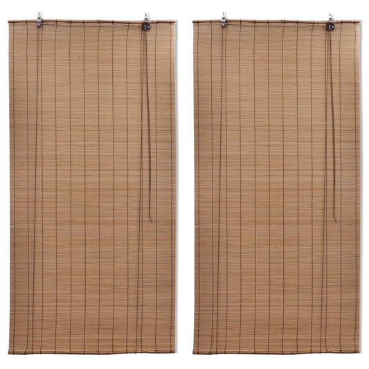 Bambusrollos 2 Stk. 120x220 cm Braun