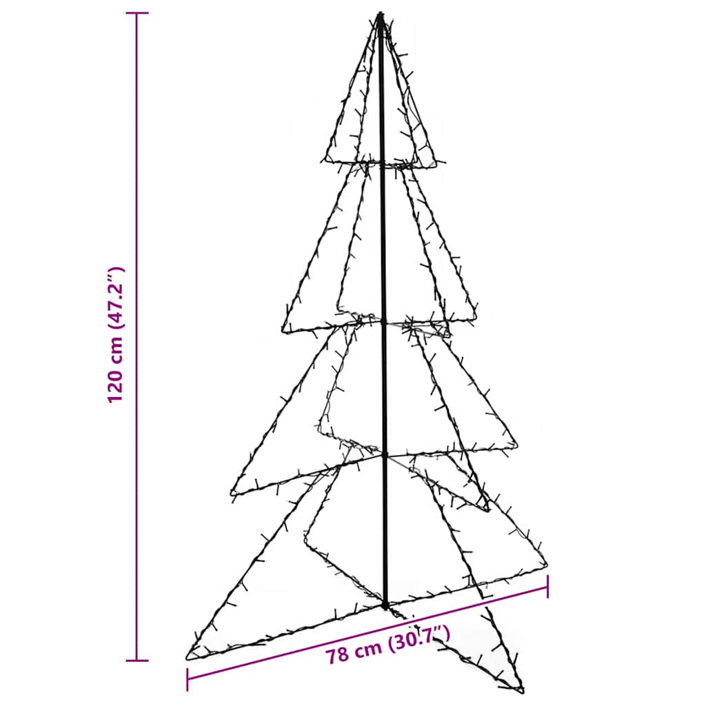 Weihnachtsbaum in Kegelform 160 LEDs Indoor & Outdoor 78x120 cm